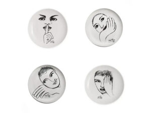 Side Plate Set Of 4 - Sketchbook Mix
