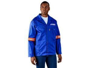 Site Premium Polycotton Jacket - Reflective Arms - Orange Tape