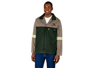 Site Premium Two-Tone Polycotton Jacket - Reflective Arms - Yellow Tape