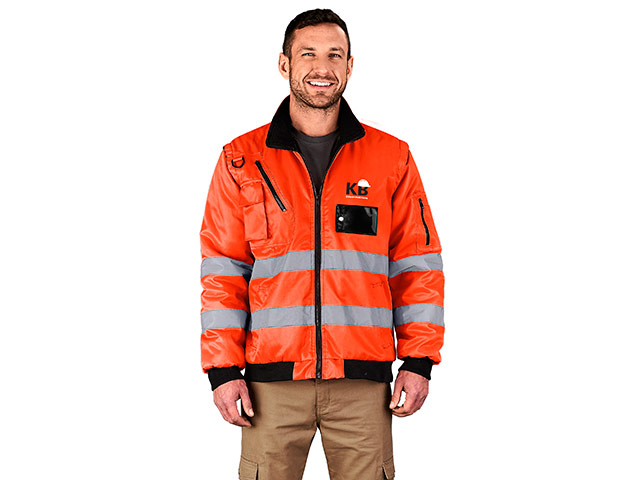 Techno Padded Hi-Viz Reflective Bunny Jacket