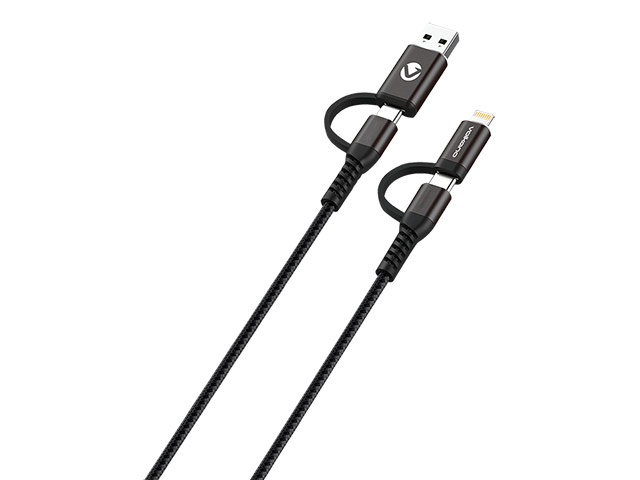 Volkano Weave Series 4-In-1 Charge And Data Cable 1.2M