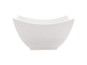 White Basics Diamonds Square Soup Bowl