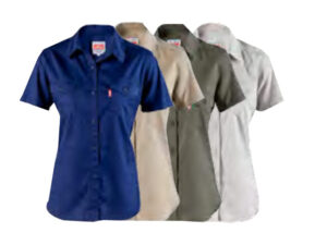 Womens Short Sleeve Work Shirt
