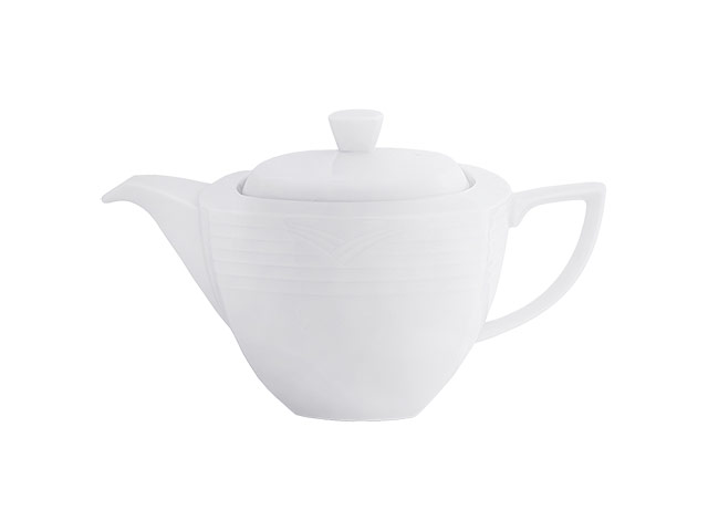 Arctic White Square Tea Pot