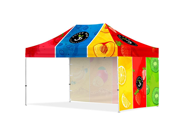 Coated Steel Sublimated Gazebo 4.5M X 3M - 1 Long Full-Wall Skin - 1 Short Full Wall Skin - Image 2