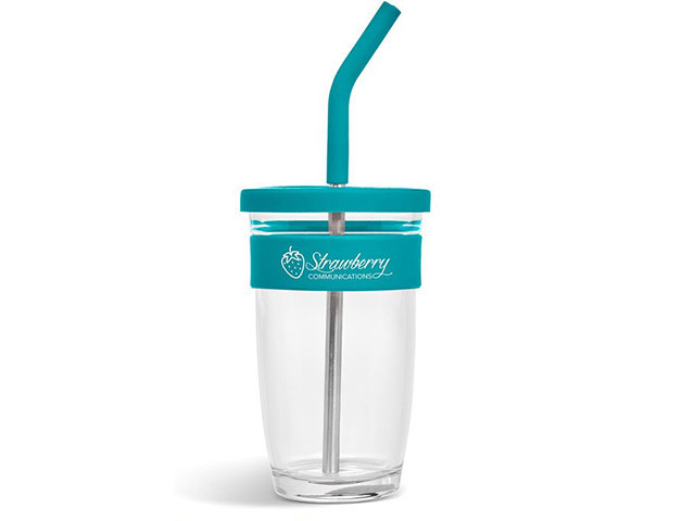 Kooshty Slurp Glass Kup And Straw - 480Ml